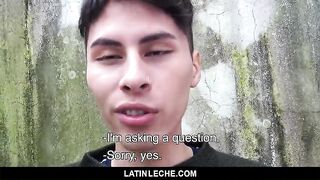 LatinTwink - Young cock sucker fucked raw outside