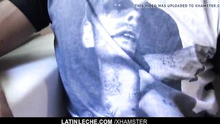 Shy Latin straight guy barebacked on camera for money