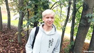 Twink Blonde On His Way Home When He Bumps Into A Guy Who Wants His Dick Fucked And Pay At The Same Time - BigStr