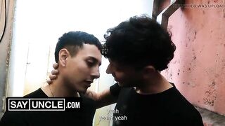 Latin Twink - I Catch My Neighbor Sniffing Underwear in The Hostel Laundry Room and Let Him Destroy My Ass