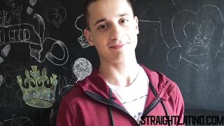 Cute young Latino barebacked and facialized by a huge cock