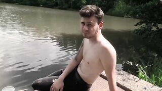 Vojta Chills By The Pond And A Random Guy Passes Offers Him Money To Fuck His Ass - BigStr