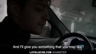 LatinTwink - Taxi driver sucks latin dick, fucked for cash