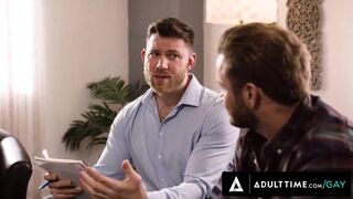 ADULT TIME - Therapist Caden Jackson Gives Straight Client Bruce Jones His First Gay Anal Experience
