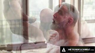 Hot - Bear DILF Brings Hot Muscle Hunk Home So Bottom Boyfriend Can Top Too! DP THREESOME