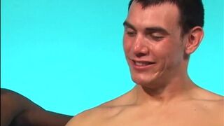 Shy whiteboi meets an enourmous black cock