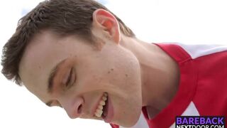 Brandon jerks off as Scotty fucks the cum out of him