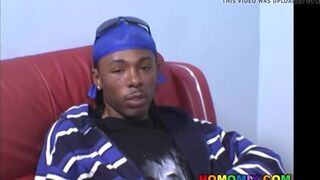 whiteboi does sloppy deepthroat on a black cock