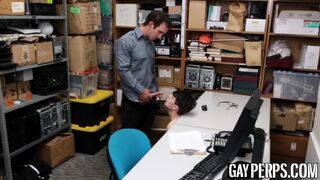 Perp busted stealing and fucked for his freedom