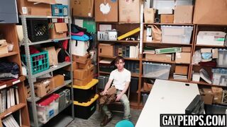 Security squad breaching thief ass in the interrogation room