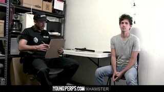 Security Guard Sticks A Billy Club In A Twink Tight Asshole