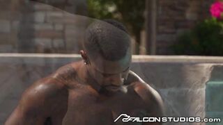 Ebony Hot Juicy Jock Pounds Some White Ass By The Pool