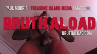 Beefy Black Dude Massages His Meat