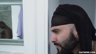 Gay - Latino Criminal Caught Between A Big Black Cock And A Hard Place