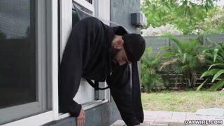 Gay - Latino Criminal Caught Between A Big Black Cock And A Hard Place