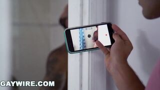 Gay - Pervy Step Son Watching Atlas Grant Shower, Gets Caught And Fucked Raw