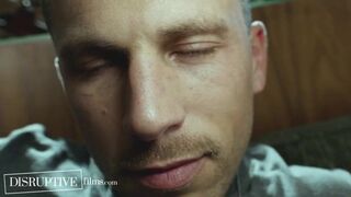 New Recruit Takes ROUGH Pounding By 2 Army Vets in Bareback Threesome - Hot