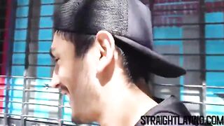 Barebacked Latino has wild pickup sex and gets a facial