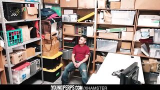 Hot - Latin man stripped and fucked by a mall cop