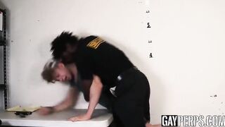 Twink perp punished with rough bareback interracial pounding