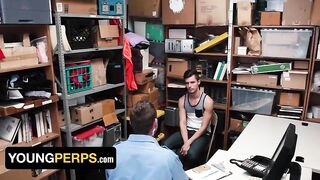 Hot - Hunk Security Accepts Anal Compensation From Young Mischievous Boy Caught Stealing