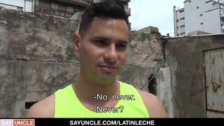 Hot Hispanic Friends Leave Basketball Game To Fuck Each Other In Front Of Stranger For Money