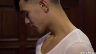 Priest becoming extremely happy to fuck the servant