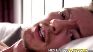 Cute jock dripping precum while jerking off