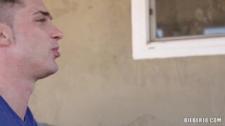 Next Door Neighbor Boy James Sinner Solos His Fat White Cock