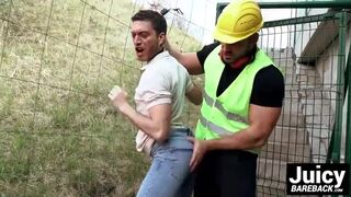 Innocent guy slapped and choked before being barebacked hard
