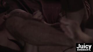 Hairy stud loves riding a fat boner