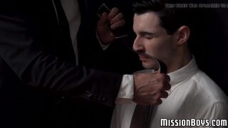 Mormon elder helps out young Mormon pupil to cum faster