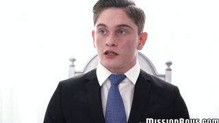 Mature Mormon elder makes his young devouter hard
