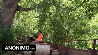 Gabriel Chiappe Bends Felix Harris Over A Park Bench And Stuffs His Juicy Ass With His Meaty Cock