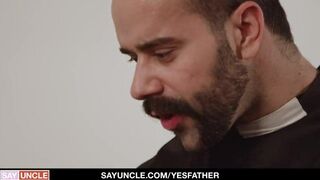 Father Needs To Give A Catholic Boy A Discipline