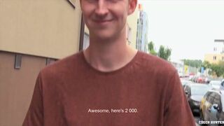 CZECH HUNTER 470 - Straight Handsome Guy Gets Barebacked For Cash