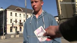 CZECH HUNTER 381 - Dude Running Late But Finds Time To Take A Raw Cock Up His Ass