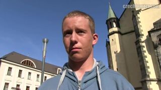 CZECH HUNTER 381 - Dude Running Late But Finds Time To Take A Raw Cock Up His Ass