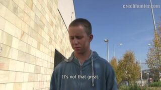 CZECH HUNTER 381 - Dude Running Late But Finds Time To Take A Raw Cock Up His Ass