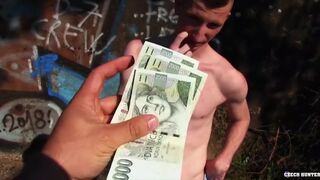 CZECH HUNTER 426 - Hot Stud Gets His Tight Ass Boned Out In Public