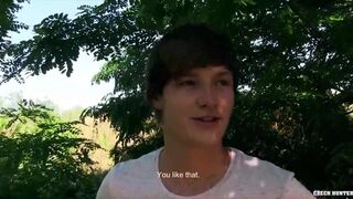 CZECH HUNTER 459 - Emo Twink Strokes & Sucks A Cock In The Car