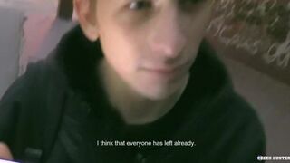 CZECH HUNTER 403 - Slim Twink Agrees To Huge Amount Of Cash To Suck & Fuck