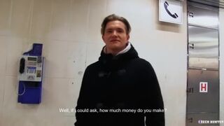 CZECH HUNTER 399 - Dude Roams The Metro & Finds Hot Blonde Hunk To Pound