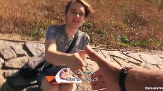 Twink Albert Paints A Guy’s Portrait And Shows Him His Massive Cock - Hot