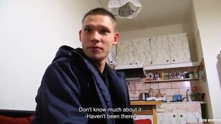 He Encounters A Twink On The Road And His Mood Changes When He Gets Offered Lots Of Cash To Suck His Dick - Hunter