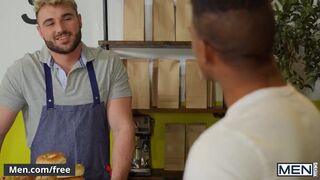 Sexy Jock Adrian Hart Meets Michael Boston and Puts His Dick In His Mouth Right Away - Men