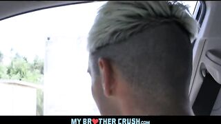 Blonde Twink Stepbrother Fucked By Black Cock While Cruising