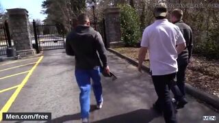 Fit men Beaux Banks Damien Stone fucked hard right