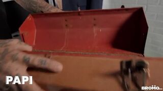 PAPI - Bo Sinn's Jeans Zipper Is Open And He Stands In Front Of Rocky Vallarta While He Is Sitting