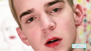 Slender Blonde Jack Z Strokes His Cock And Fingers His Ass!